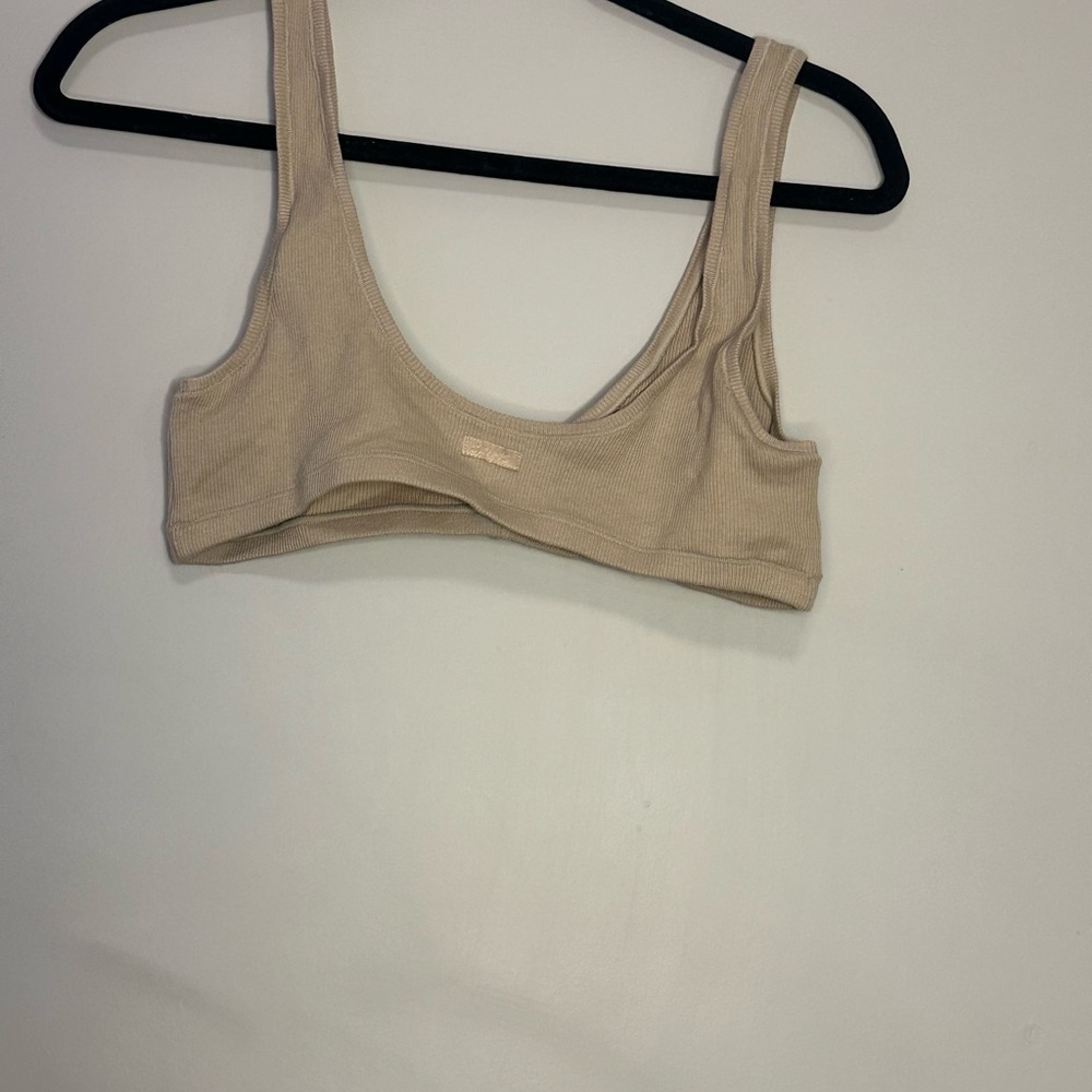 SKIMS Beige Ribbed Bralette - Picture 2 of 3